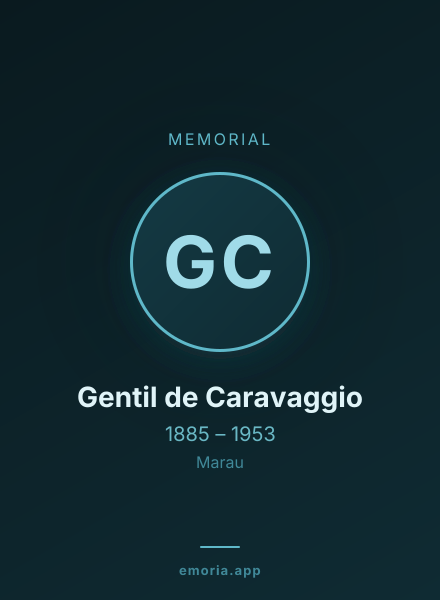 Memorial portrait of Gentil de Caravaggio