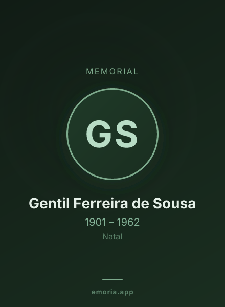 Memorial portrait of Gentil Ferreira de Sousa