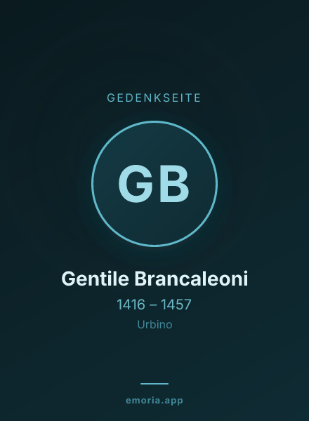 Gedenkportrait von Gentile Brancaleoni