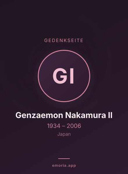 Gedenkportrait von Genzaemon Nakamura II