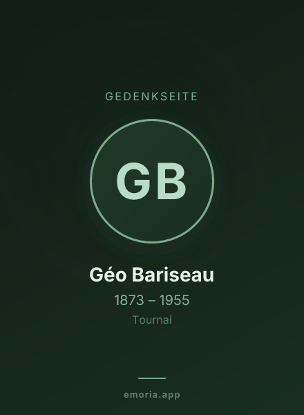 Gedenkportrait von Géo Bariseau