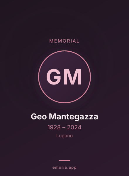 Memorial portrait of Geo Mantegazza