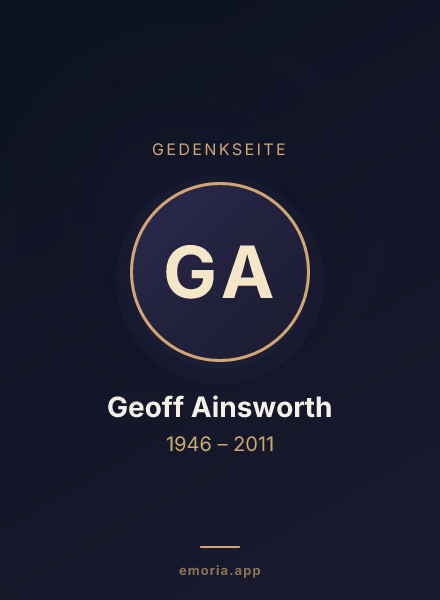 Gedenkportrait von Geoff Ainsworth