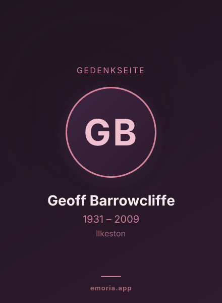 Gedenkportrait von Geoff Barrowcliffe