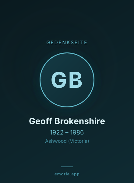 Gedenkportrait von Geoff Brokenshire