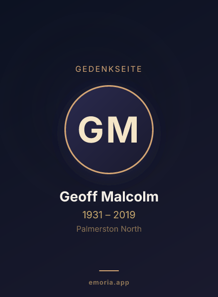 Gedenkportrait von Geoff Malcolm