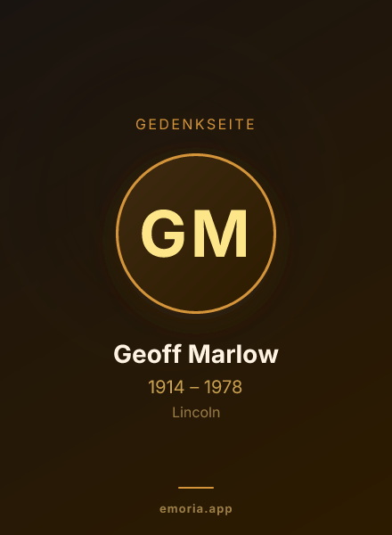 Gedenkportrait von Geoff Marlow