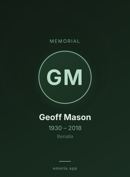 Memorial portrait of Geoff Mason