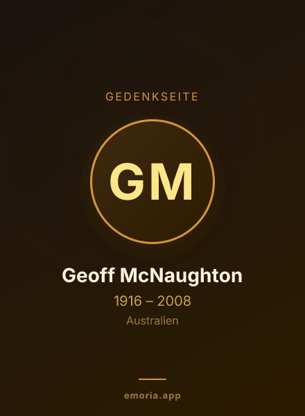 Gedenkportrait von Geoff McNaughton