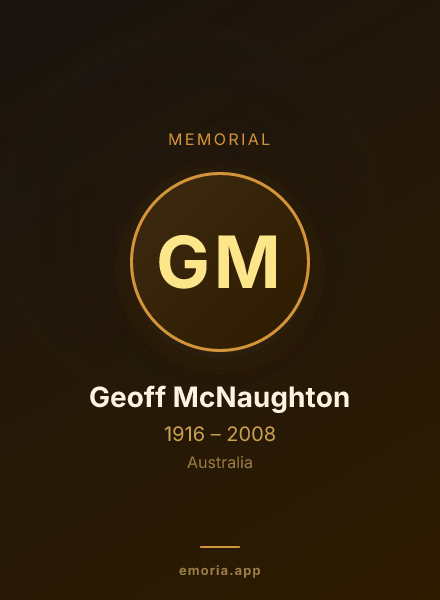 Memorial portrait of Geoff McNaughton