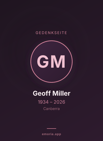 Gedenkportrait von Geoff Miller