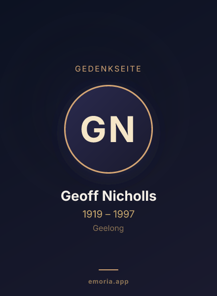 Gedenkportrait von Geoff Nicholls