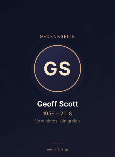Gedenkportrait von Geoff Scott
