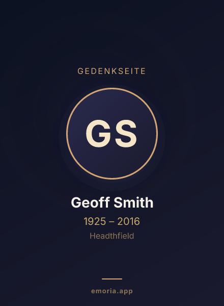 Gedenkportrait von Geoff Smith