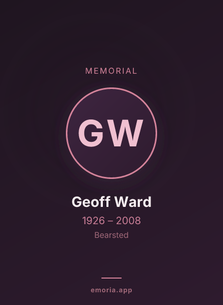 Memorial portrait of Geoff Ward