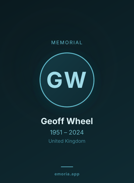 Memorial portrait of Geoff Wheel
