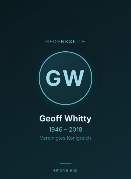 Gedenkportrait von Geoff Whitty