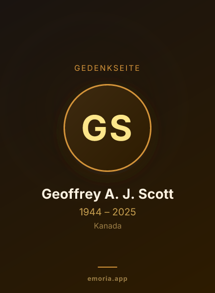 Gedenkportrait von Geoffrey A. J. Scott