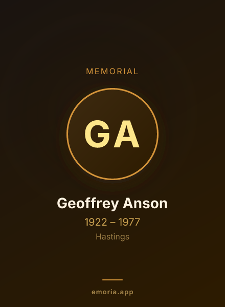 Memorial portrait of Geoffrey Anson