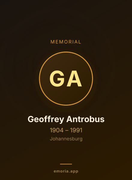Memorial portrait of Geoffrey Antrobus