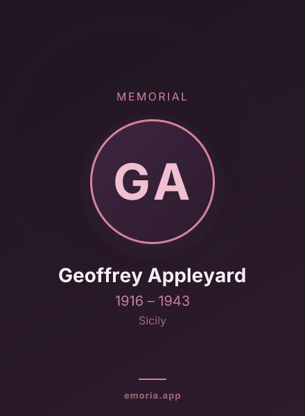 Memorial portrait of Geoffrey Appleyard