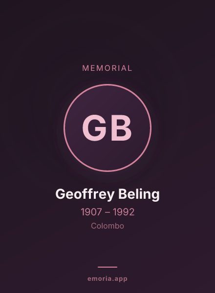 Memorial portrait of Geoffrey Beling
