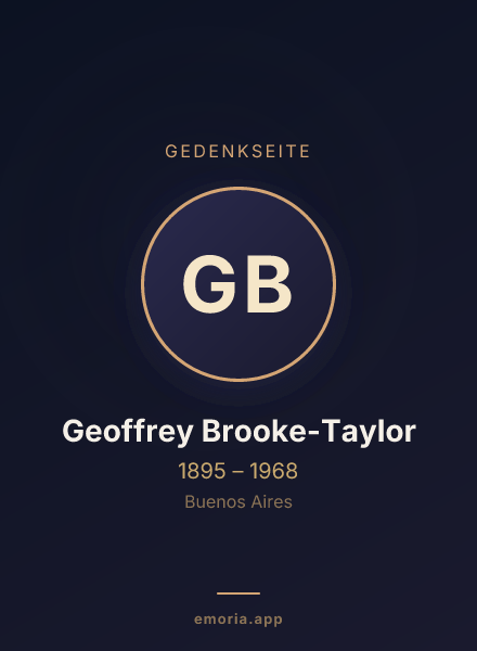 Gedenkportrait von Geoffrey Brooke-Taylor