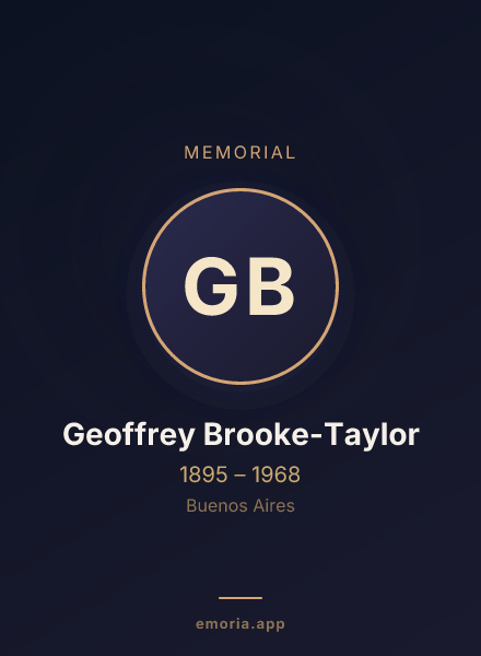 Memorial portrait of Geoffrey Brooke-Taylor