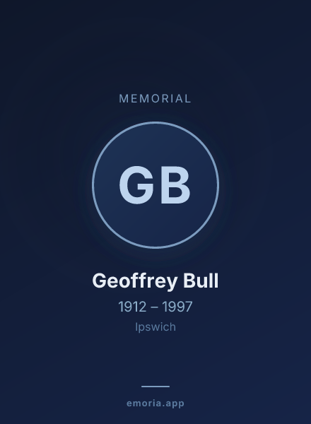 Memorial portrait of Geoffrey Bull
