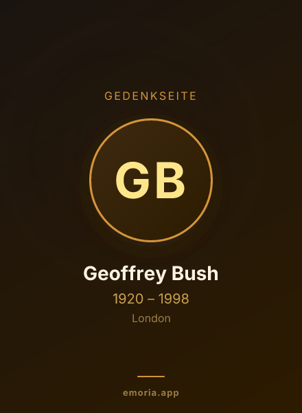 Gedenkportrait von Geoffrey Bush