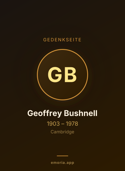 Gedenkportrait von Geoffrey Bushnell