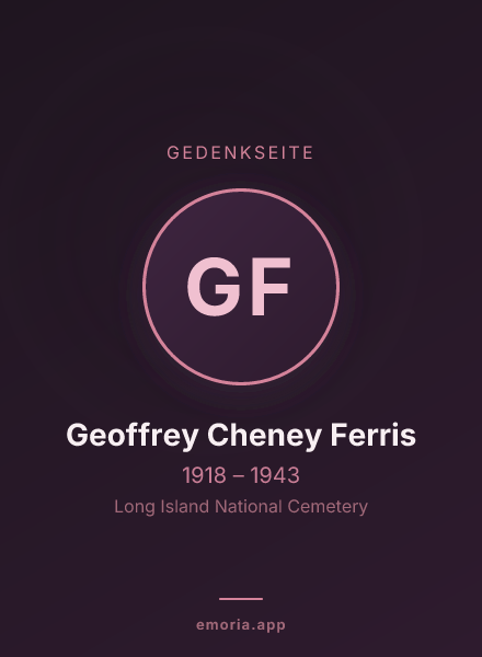 Gedenkportrait von Geoffrey Cheney Ferris