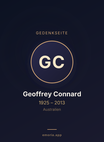 Gedenkportrait von Geoffrey Connard