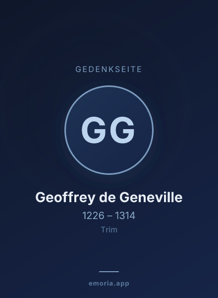 Gedenkportrait von Geoffrey de Geneville