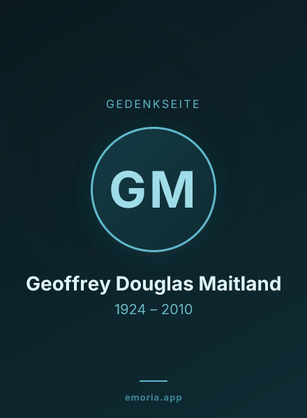 Gedenkportrait von Geoffrey Douglas Maitland
