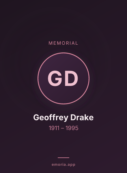 Memorial portrait of Geoffrey Drake