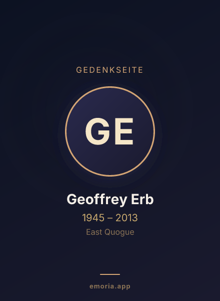 Gedenkportrait von Geoffrey Erb