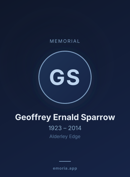 Memorial portrait of Geoffrey Ernald Sparrow