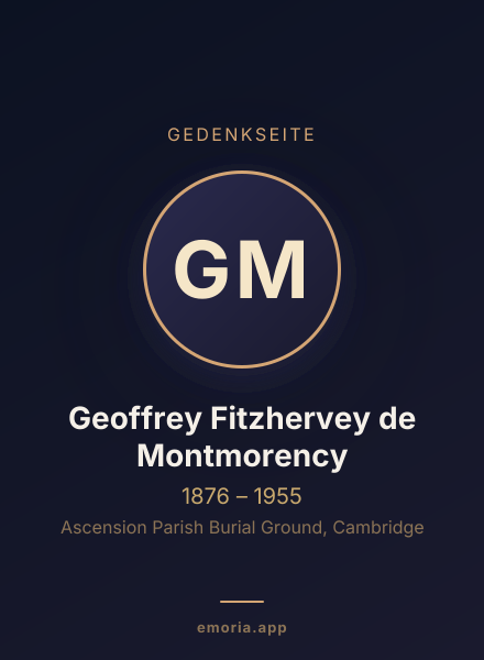 Gedenkportrait von Geoffrey Fitzhervey de Montmorency