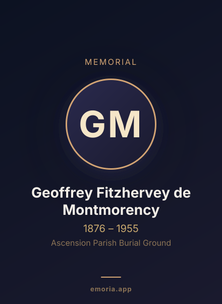Memorial portrait of Geoffrey Fitzhervey de Montmorency