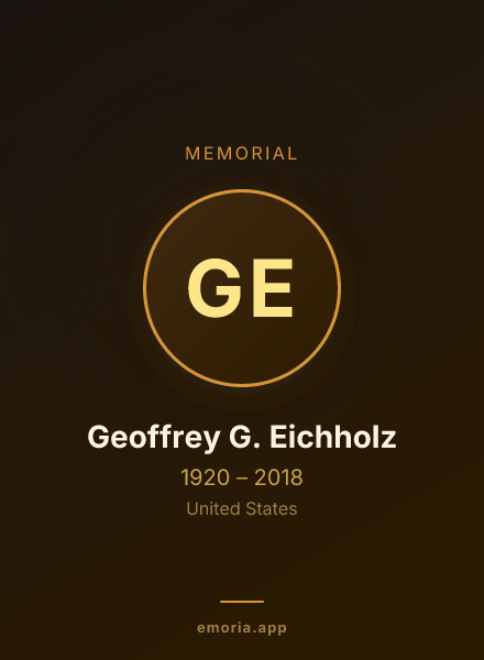 Memorial portrait of Geoffrey G. Eichholz