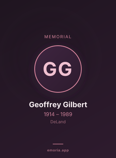 Memorial portrait of Geoffrey Gilbert