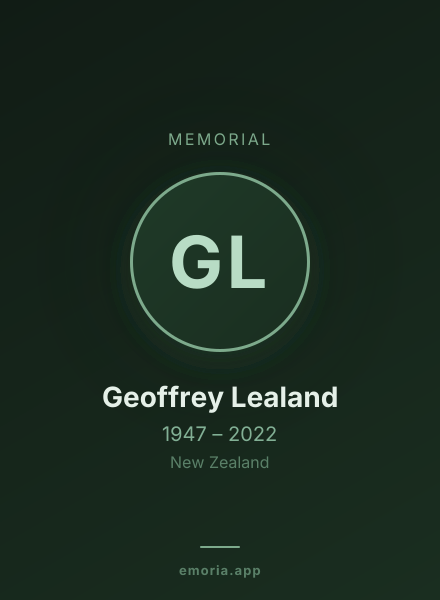 Memorial portrait of Geoffrey Lealand