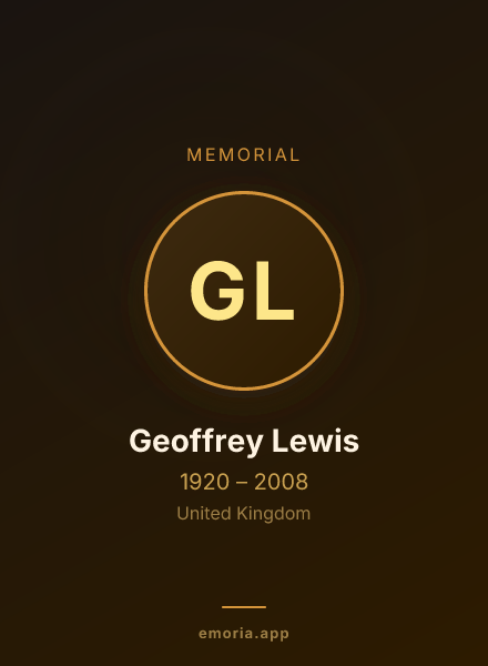 Memorial portrait of Geoffrey Lewis