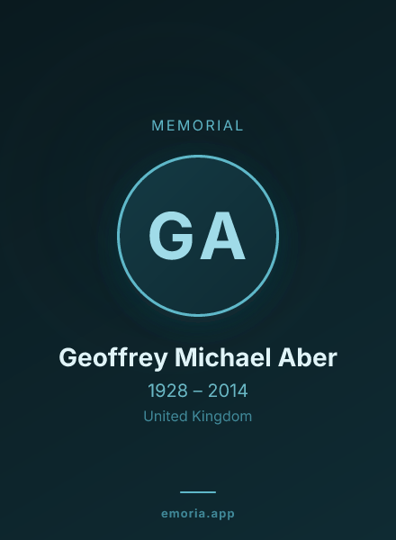 Memorial portrait of Geoffrey Michael Aber
