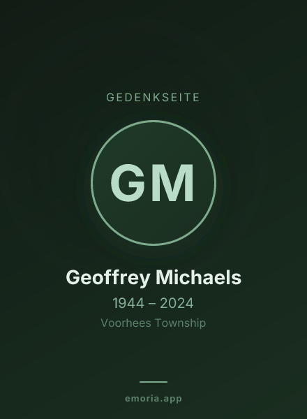 Gedenkportrait von Geoffrey Michaels