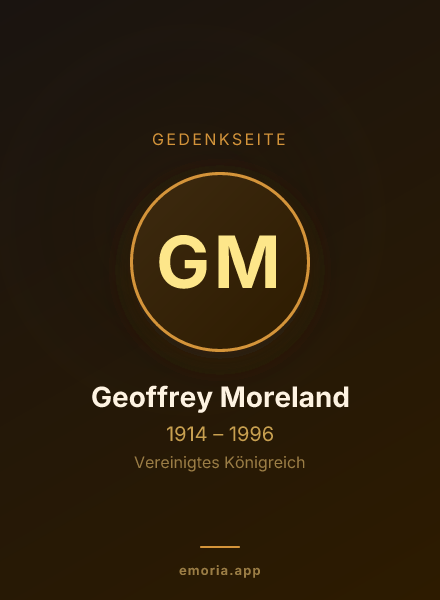 Gedenkportrait von Geoffrey Moreland