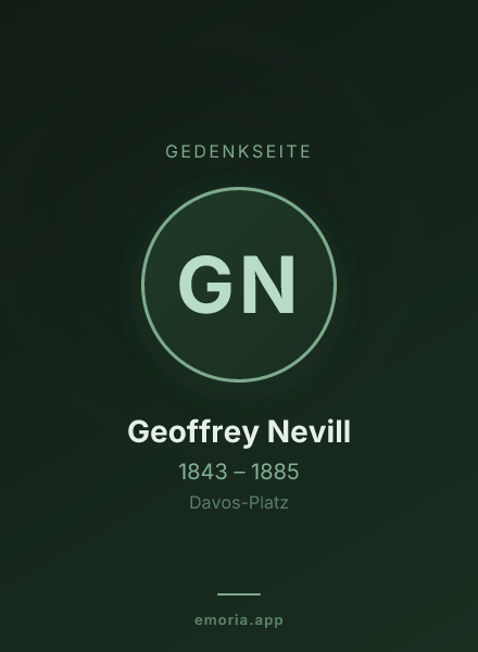 Gedenkportrait von Geoffrey Nevill