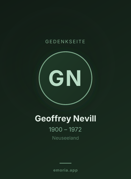 Gedenkportrait von Geoffrey Nevill