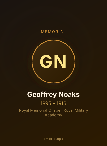 Memorial portrait of Geoffrey Noaks